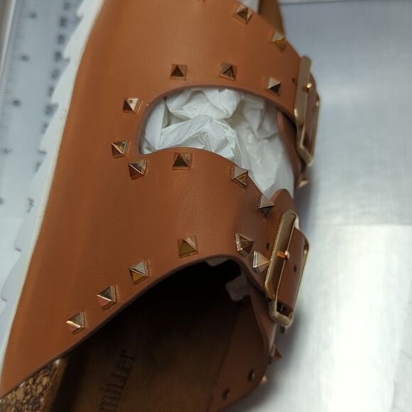 Olivia Miller Sandals Size 6 Cognac - Mule - Slide - Brown - Picture 6 of 13